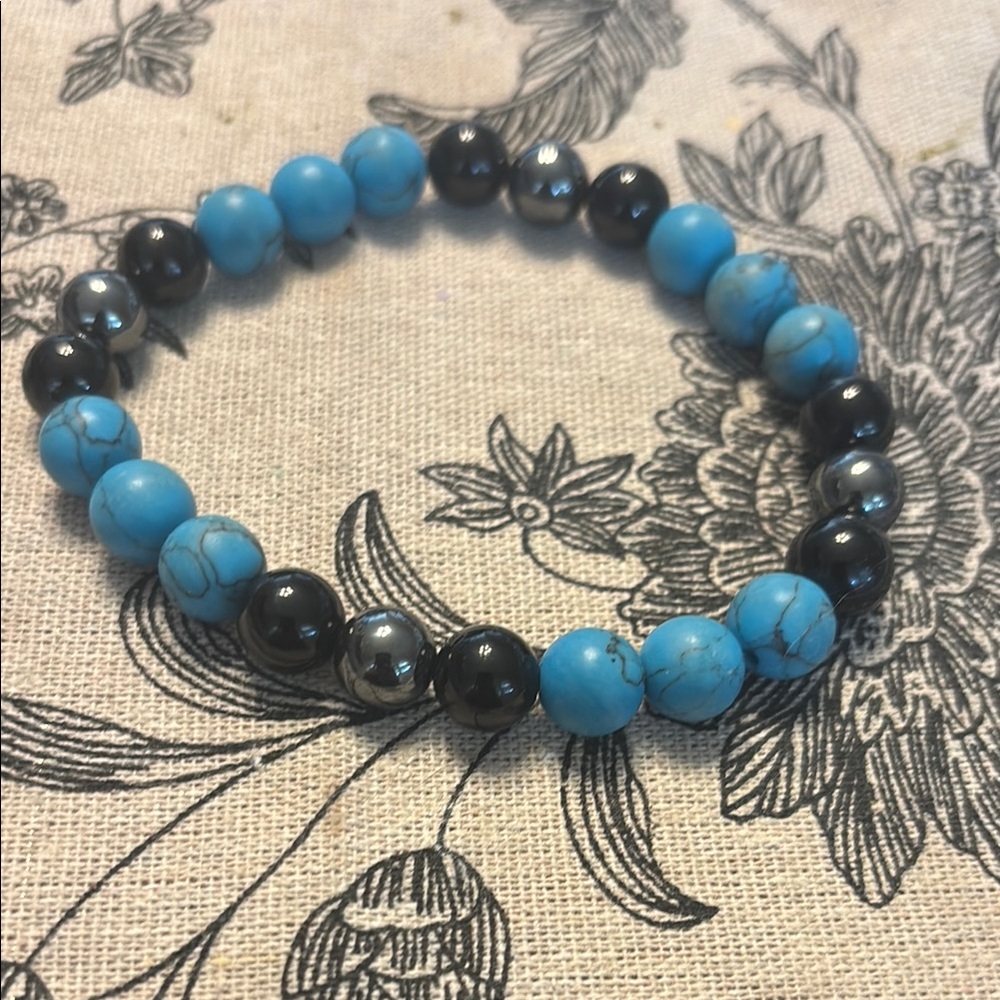 Men’s Beaded Multi Stone Bracelet